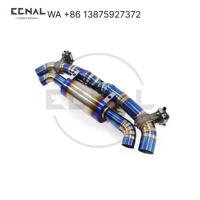 Wmwmnu For 2019-2024 911 992 3.0T Full Titanium Valved Exhaust System High Flow Performance Muffler