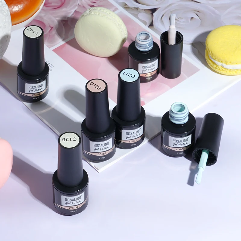 Rosalind Mini Macaron Serie Nagelgellak Hybride Vernis Semi Permanente Nail Art Esmalte Uv Gel Nagellak Top Base Coat