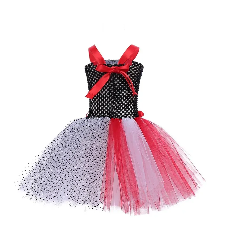 Sky01 2024 Girls Clown Costume Circus Cosplay Costumes Children Kids Girls Baby Birthday Party Halloween Carnival Dress PurWd01@