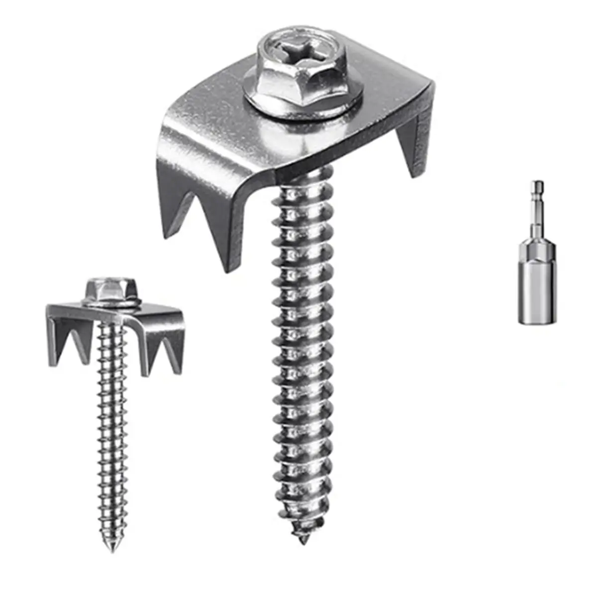 A50U Fence Staples, Stainless Steel Fence Nails for Softwood, Reusable Wire Fence Staples Screws for Mesh and Woven Fencing