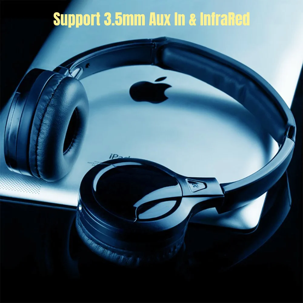 Fones de ouvido sem fio infravermelho fone de ouvido ir com fio para encosto de cabeça do carro dvd player teto multimídia player computador