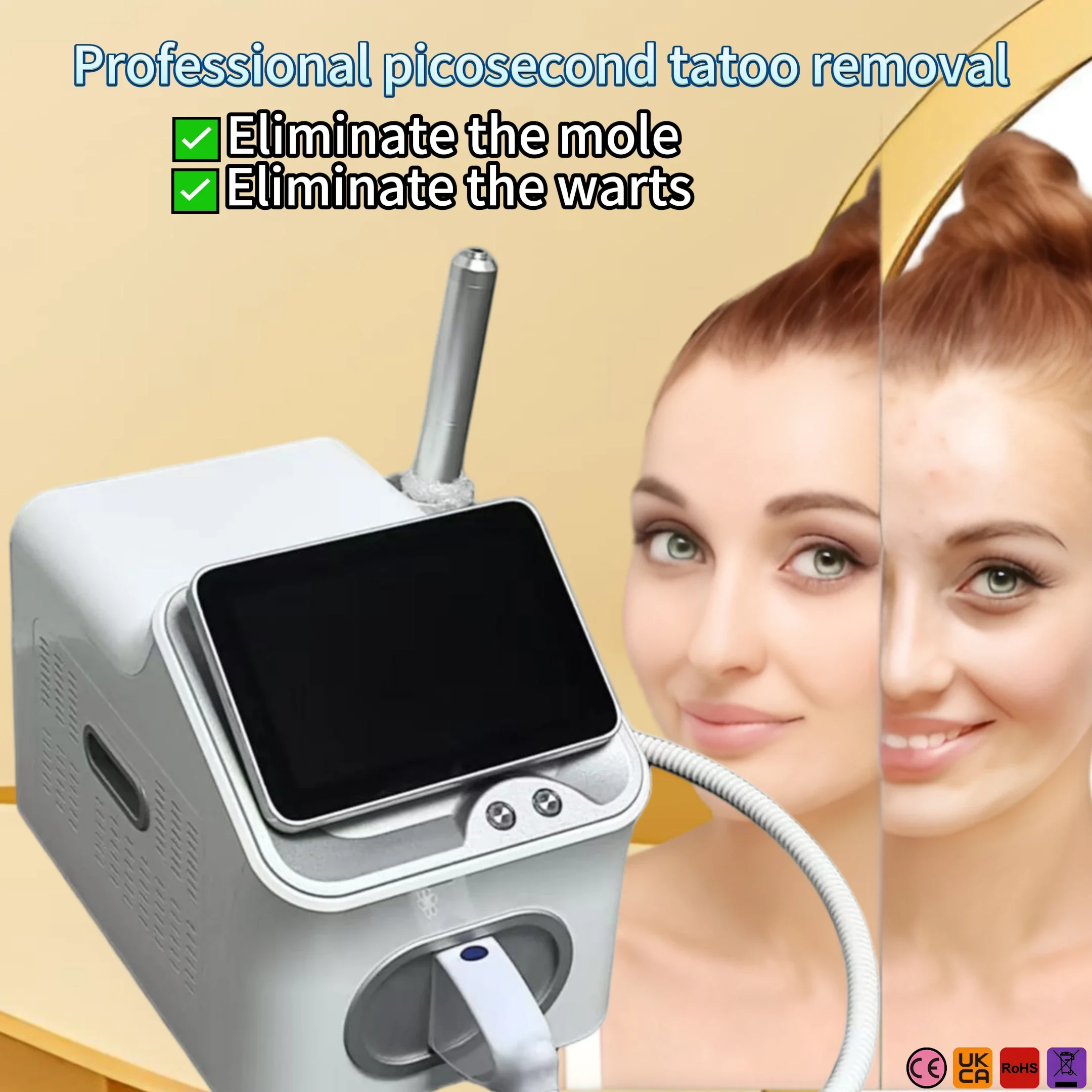 Pico Laser Tattoo Removal Machine 532nm 1064nm 1320nm For Tattoo Removal Skin Rejuvenation Dark Spot Treatmentfor Skin Rejuven
