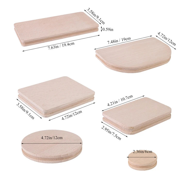 Zipper mounting tool board Beech Template zipper mounting DIY leather craft tool sewing accessories