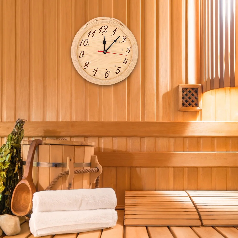 Home Clock Sauna Clock Sauna Room Supplies Clock Number Type Sauna Clock Decoration Ornament for Sauna Room Home Bedroom Use