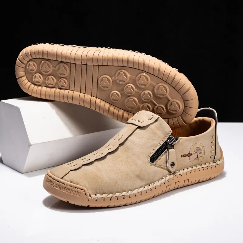 Men\'s Casual Leather Shoes with Soft Soles Men\'s Driving Shoes Loafers Shoes