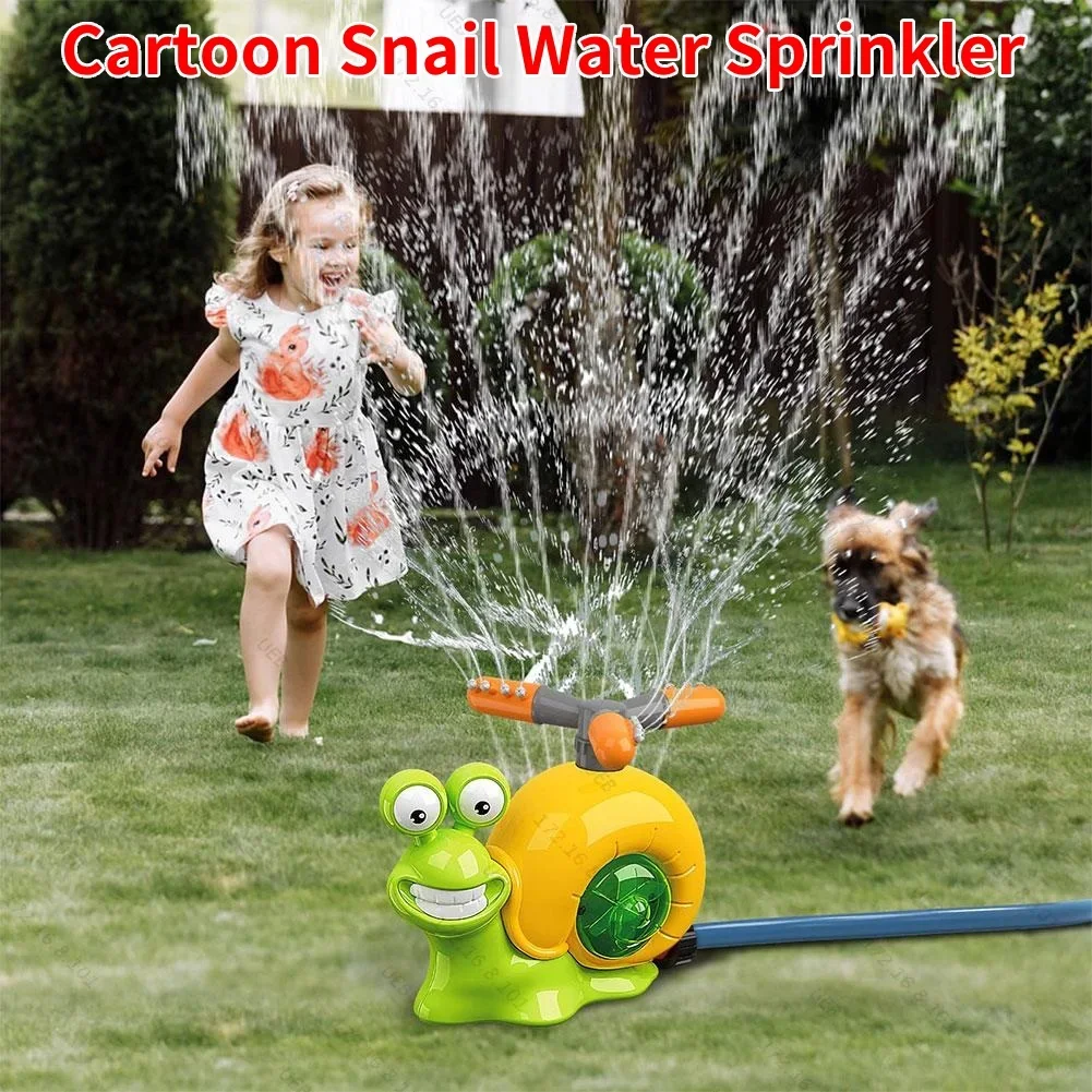Zabawka w kształcie ślimaka zraszającego wodą, kołyszący się i obrotowy zraszacz dla dzieci, do ogrodu, na trawnik, basen, letnie zabawy na świeżym powietrzu, rozrywka z rozpylaniem wody.