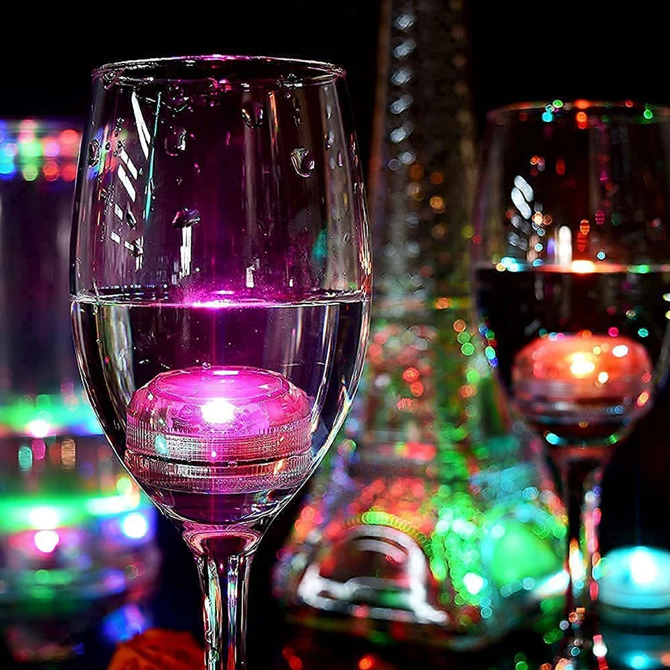 Wedding Tea Light Battery Powered Submersible LED Lights Underwater Atmosphere Night Lamp Remote Christmas Party Vase Decoration