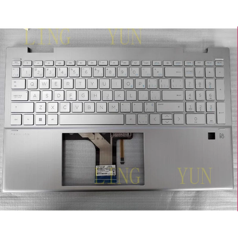 Z  Palmrest  BL Keyboard Fingerprint for HP Pavilion X360 15-ER0056CL 15-ER0051NR