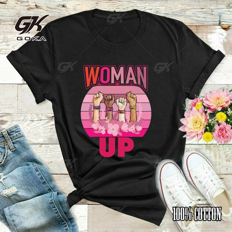 Lady's Blouse, Pink Breast Cancer T-shirt, Women's Feminist Encouragement T-shirt, Lady's Blouse T-shirt, A Holiday Gift for Her