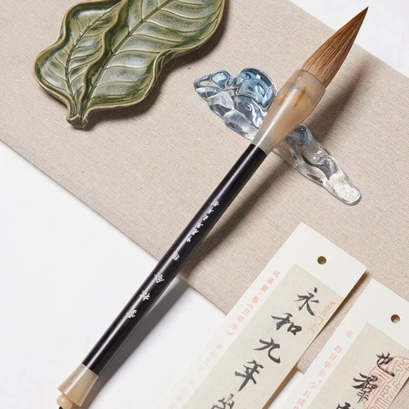 Large Character Chinese Calligraphy Brush Mixed Hair Spring Festival Couplet Practice Writing Brush Multiple Hair Ox Horn Brush