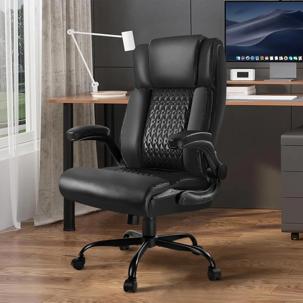 

Executive Office Chair,Heavy Duty Chair with Flip up Armrest,Ergonomic High Back Computer Gaming Chairs Home