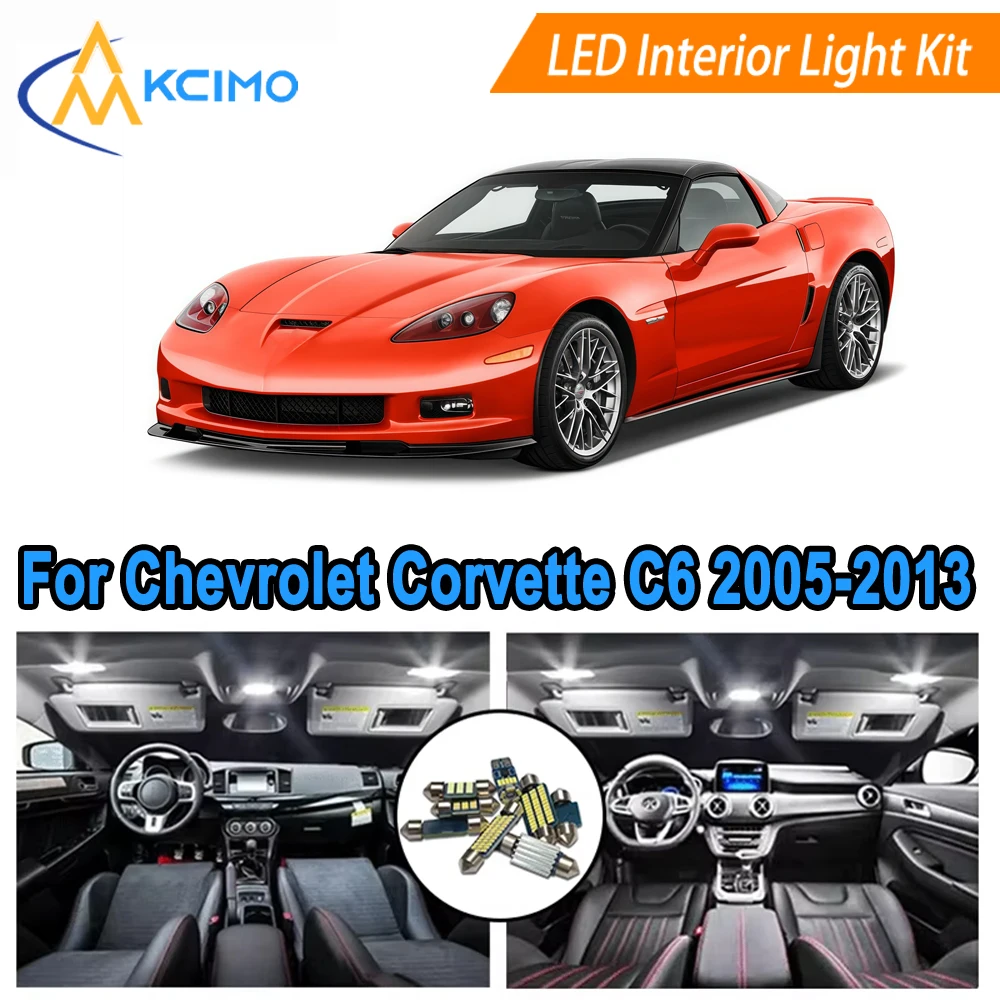 

Reading lamp LED Interior Lights Kit For Chevrolet Corvette C6 2005-2013 Car Ambient Lighting Kit 12V Footwell Lamp Lights