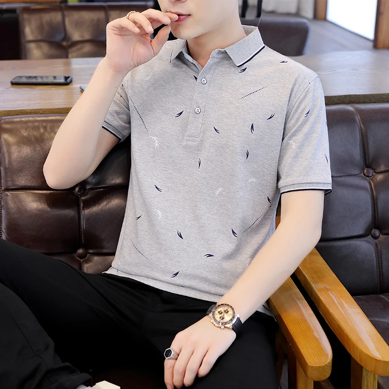 Summer Men's New Style Short-Sleeved Collared Polo Shirt T-Shirt