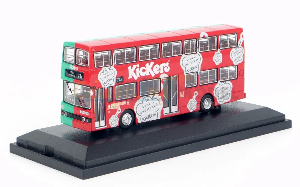 Diecast Alloy Hong Kong KMB Double Decker Bus Brinquedos, Clássicos Modelo de Carros, Adulto Lembrança Colecionável Presente, Escala 1:76, O305