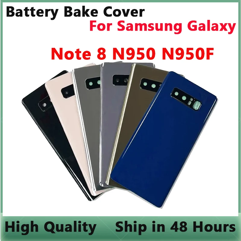 

Battery Back Cover For Samsung Galaxy Note 8 SM-N950 Back Cover Rear Door Glass Panel Housing Case Camera Lens Replace