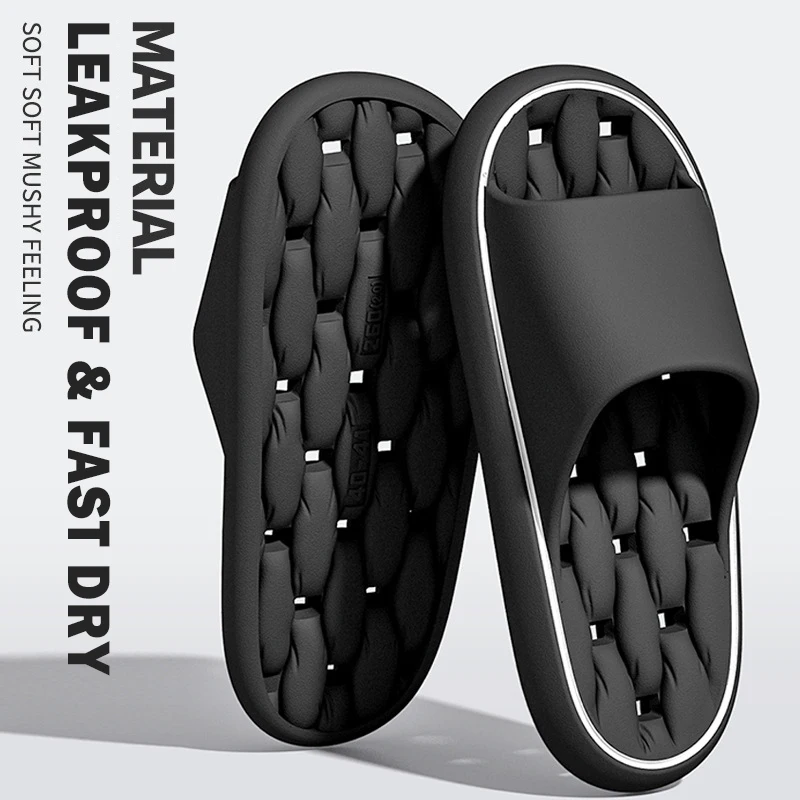 

New Summer Women Bathroom Bathing Slippers Men Indoor Home EVA Anti-Slip Anti-Odor Couple Shower Leakage Quick-Drying Slippers