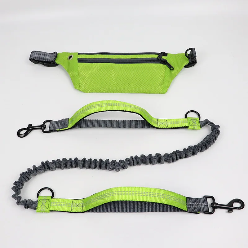 Manufacturer Wholesale Reflective Adjustable Dog Leash With Pocket Set For Running