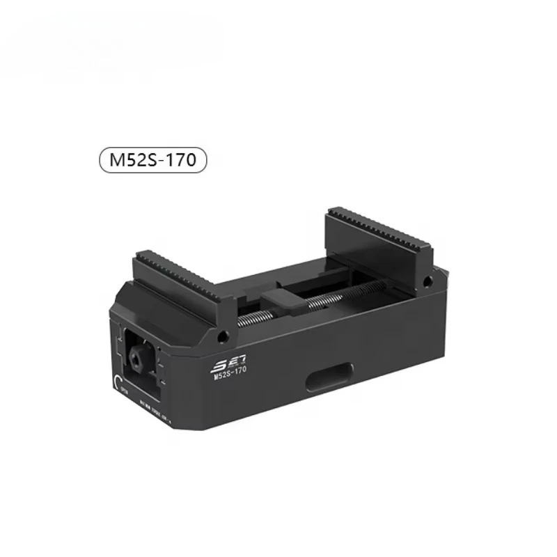Pneumatic CNC Vise for Dovetail Clamping Single Whole Body Alloy Structural Steel with Bearing and 52mm Broach Spacing