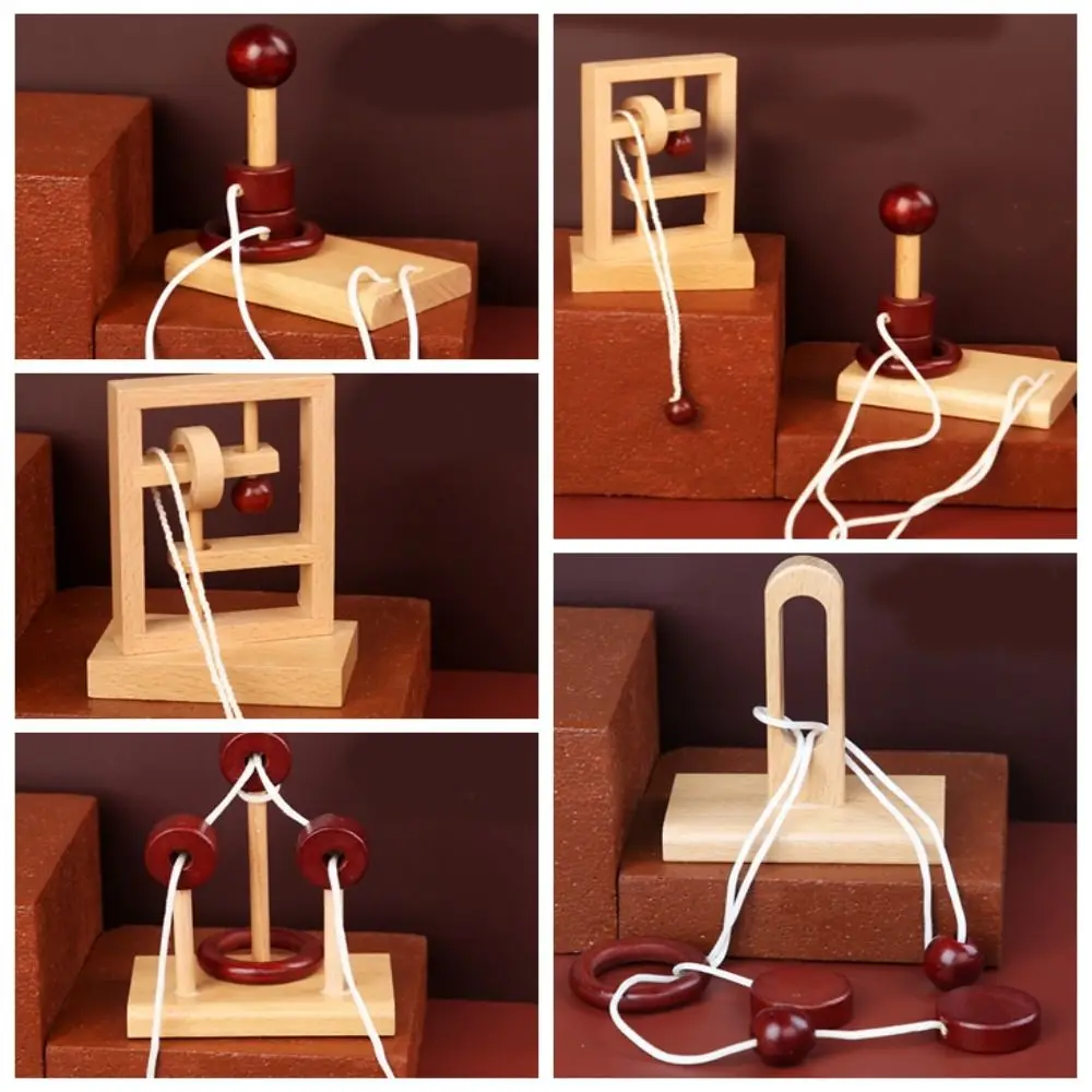 Desbloquear brinquedo de descompressão para adultos e crianças, Luban Lock, quebra-cabeça, Unloop Toys, Threading Rope, Loop Puzzle, jogo educativo