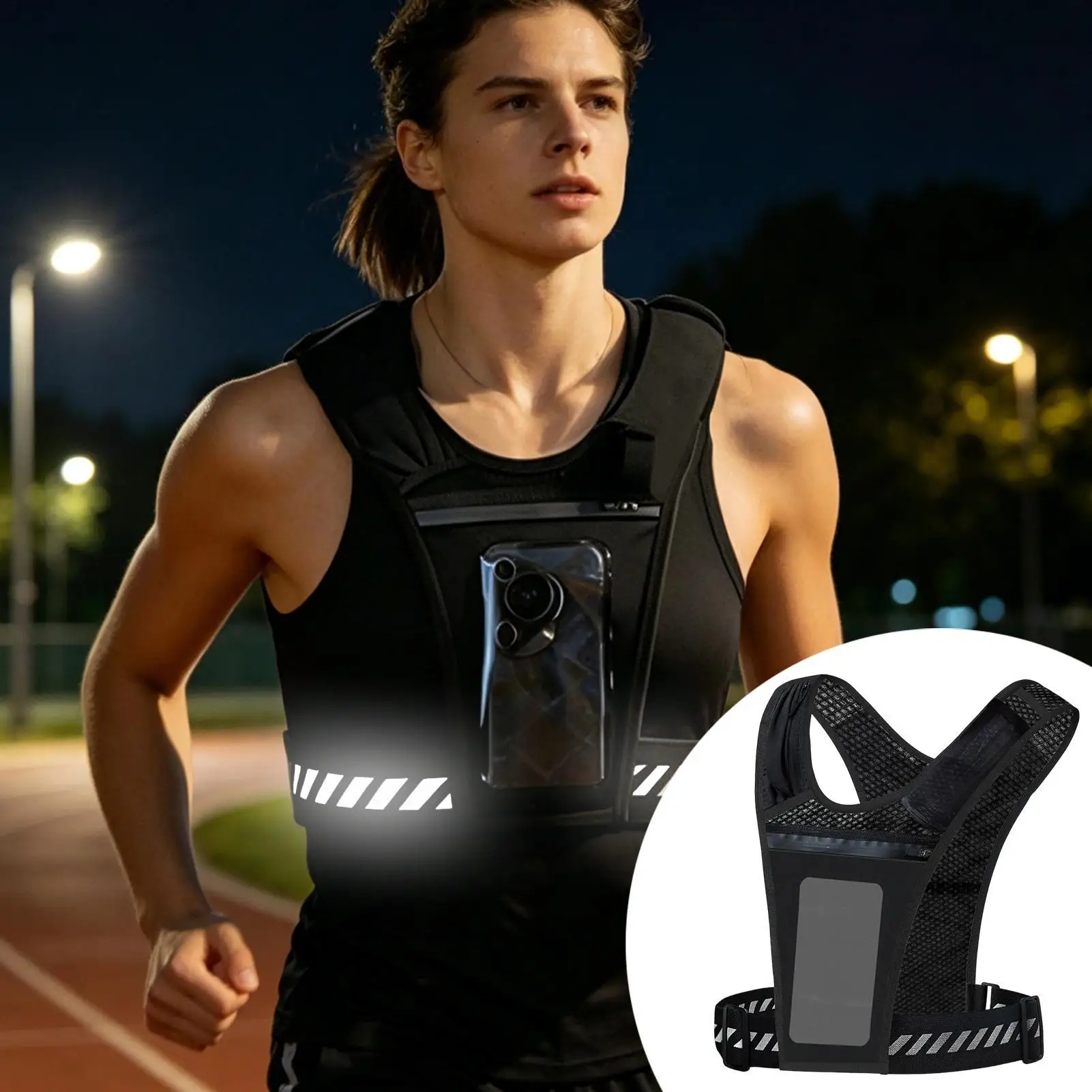 Hydration Vest Lightweight Breathable Adjustable Vest Water Bladder Backpack for Hiking Jogging Cycling Walking Biking