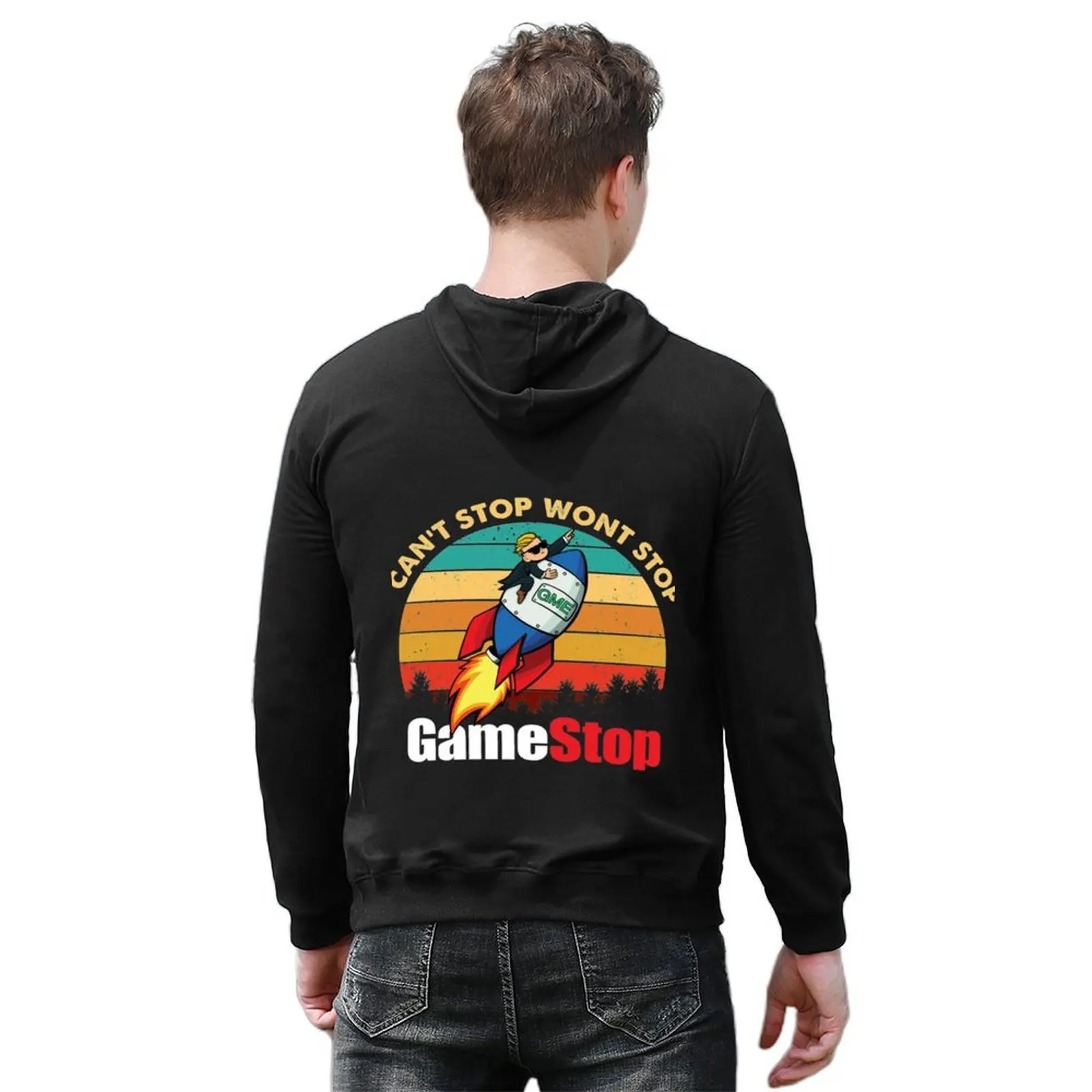 Gamestop هوديي الرجال ارتداء ملابس رجالية قميص العرق بلوزة هوديي ملابس الشارع #6