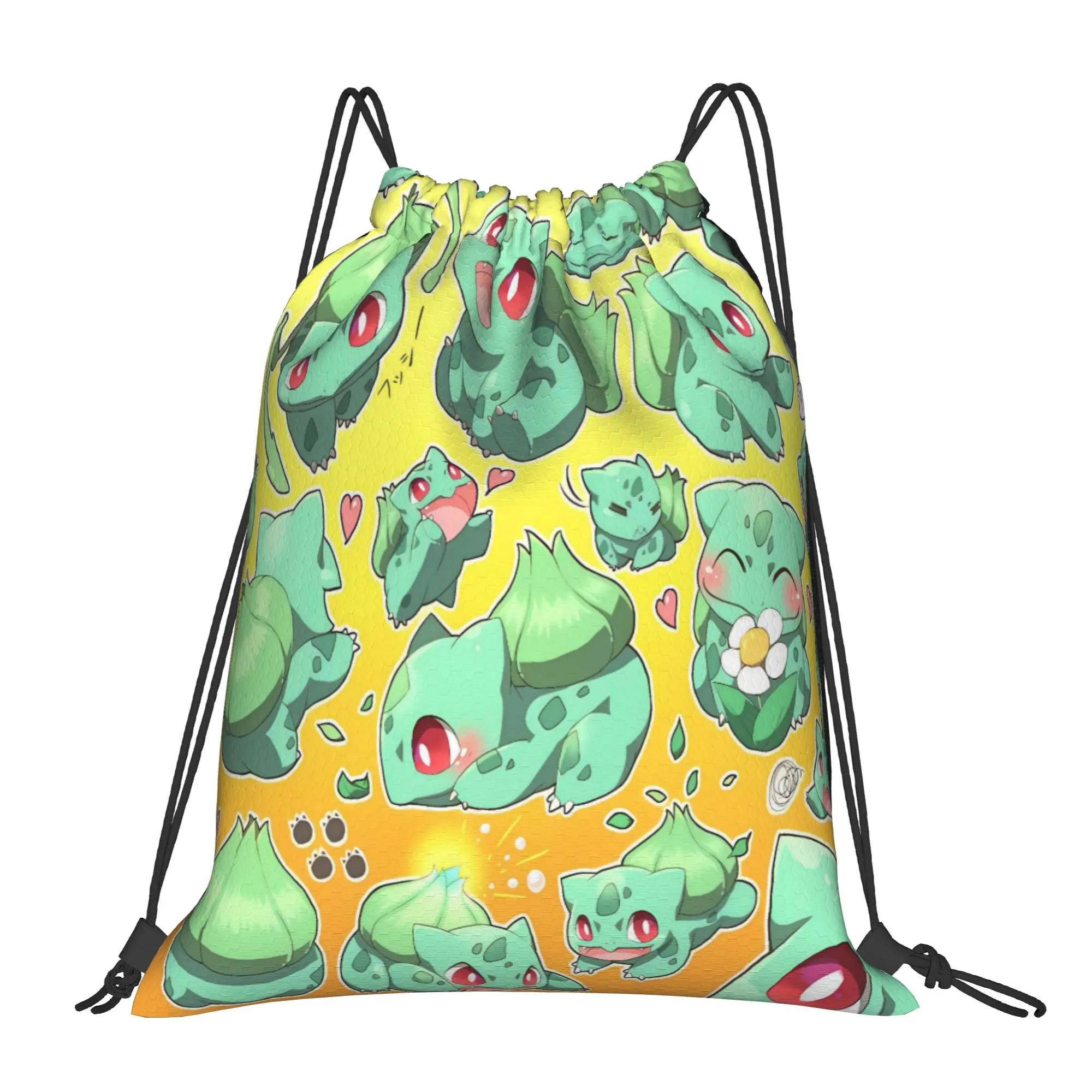 Bulbasaur Mini Anime Drawstring Bag  Sports Camping Men BackpackFoldable YSK Fashion Sackpack String Bags