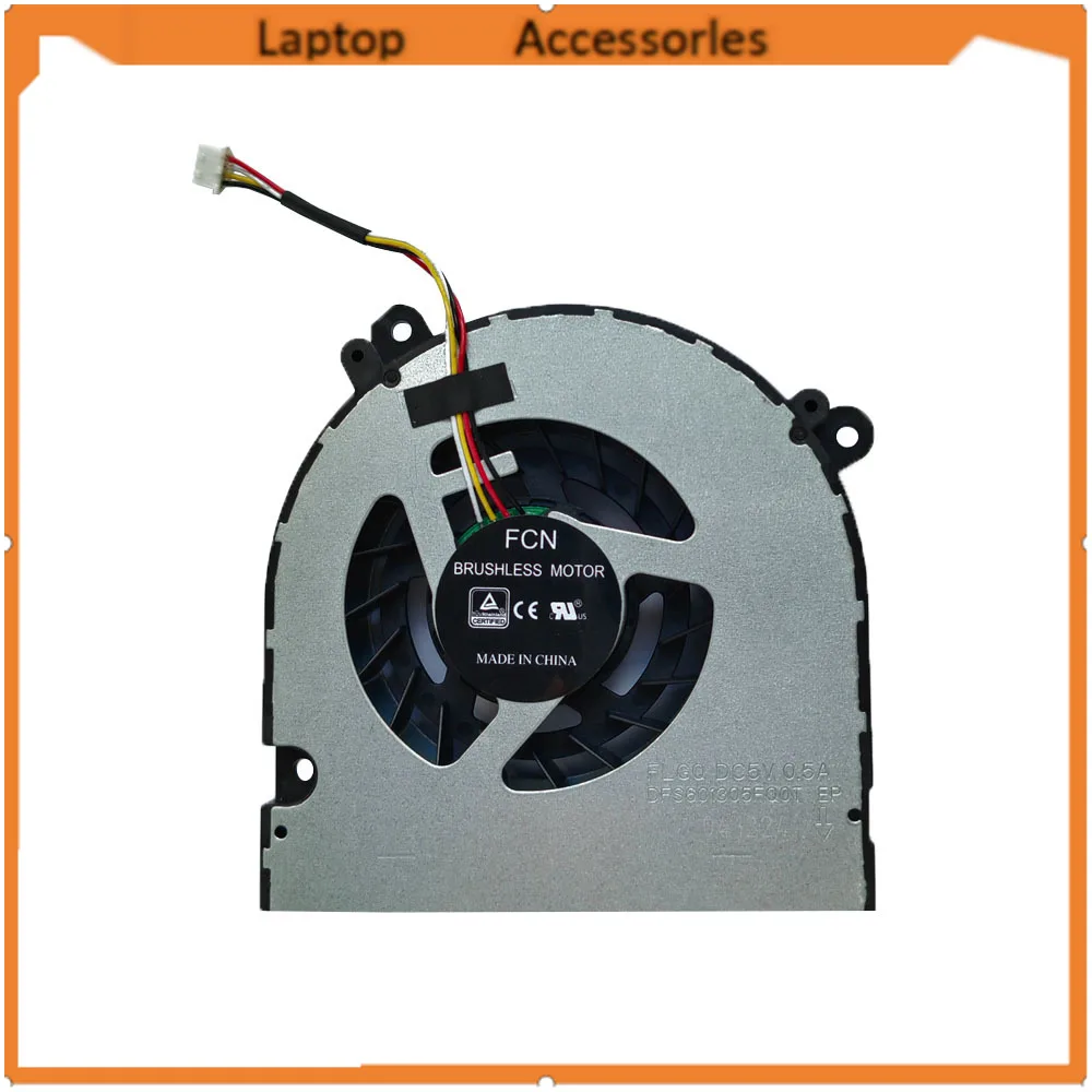 HJ ventilador de refrigeración de CPU para ordenador portátil para Hasee TX7 TX8 TX9 GX8 GX9 ZX7 ZX8 TX8-CA5DP TX9-CT5DK N960 N970 FLGQ DC5V