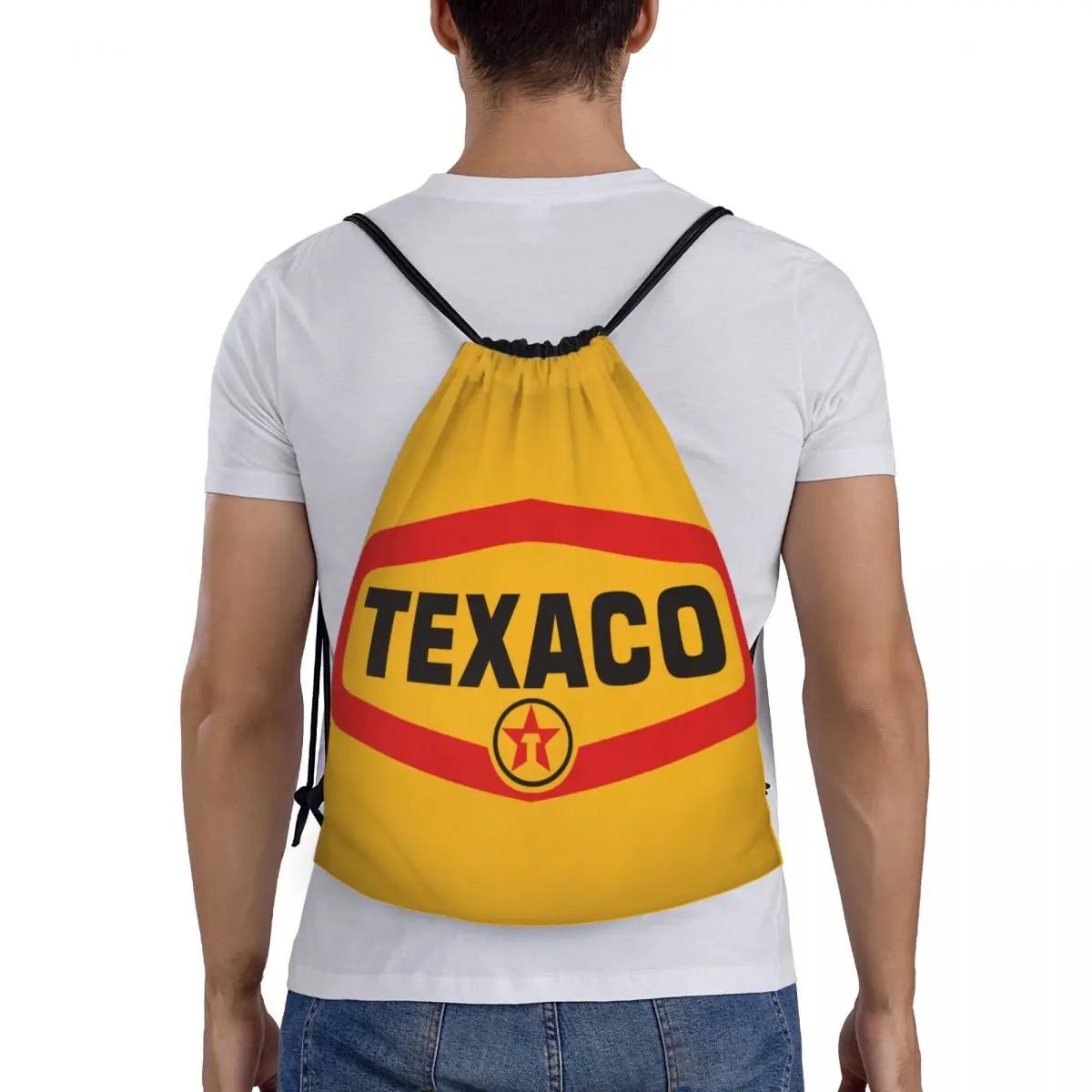 Custom Texaco Gift Drawstring Bag para Compras, Mochilas Yoga, Sports Gym Sackpack, Homens e Mulheres