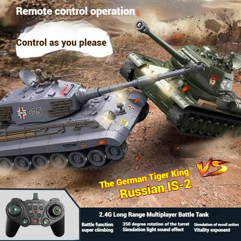 New Toy Tank Funny Gift-1:20 Robot Chassis Rc Tank Model,Remote Control Car Toy,Can Fire Cannon Battle Tank Toy Toys For Boys