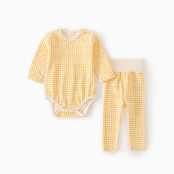 AYNIGIELL Newborn Bodysuits+Pants Unisex Cotton Baby Girl Clothes Long Sleeves Newborn Baby Boy Clothes for 0-18 Months