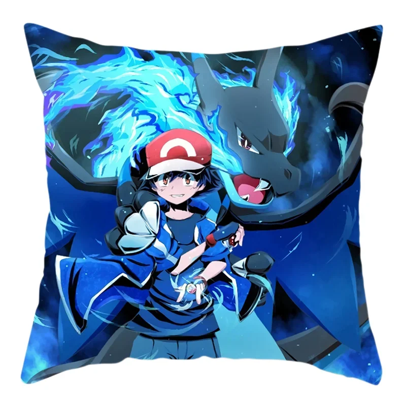 Anime Figure Pokemon Cushion Cover Cartoon pikachu Pillowcase Sofa Car Home Cover Bedroom Decoration Christmas Gifts Toys