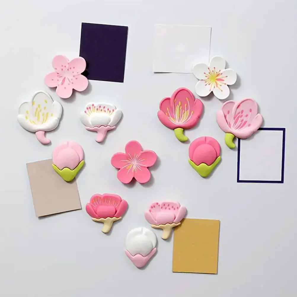 24 pezzi puntine da parete per foto puntine da disegno per fiori puntine da disegno decorative in resina 3D fiore di ciliegio per bacheca in sughero bacheca ufficio
