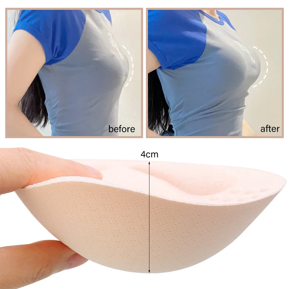 1/2 Paar dicke Schwamm Push-up-BH-Pad-Set für Frauen unsichtbare Einsatz Badeanzug Bikini Brust verstärker Brust Cup Pads Zubehör