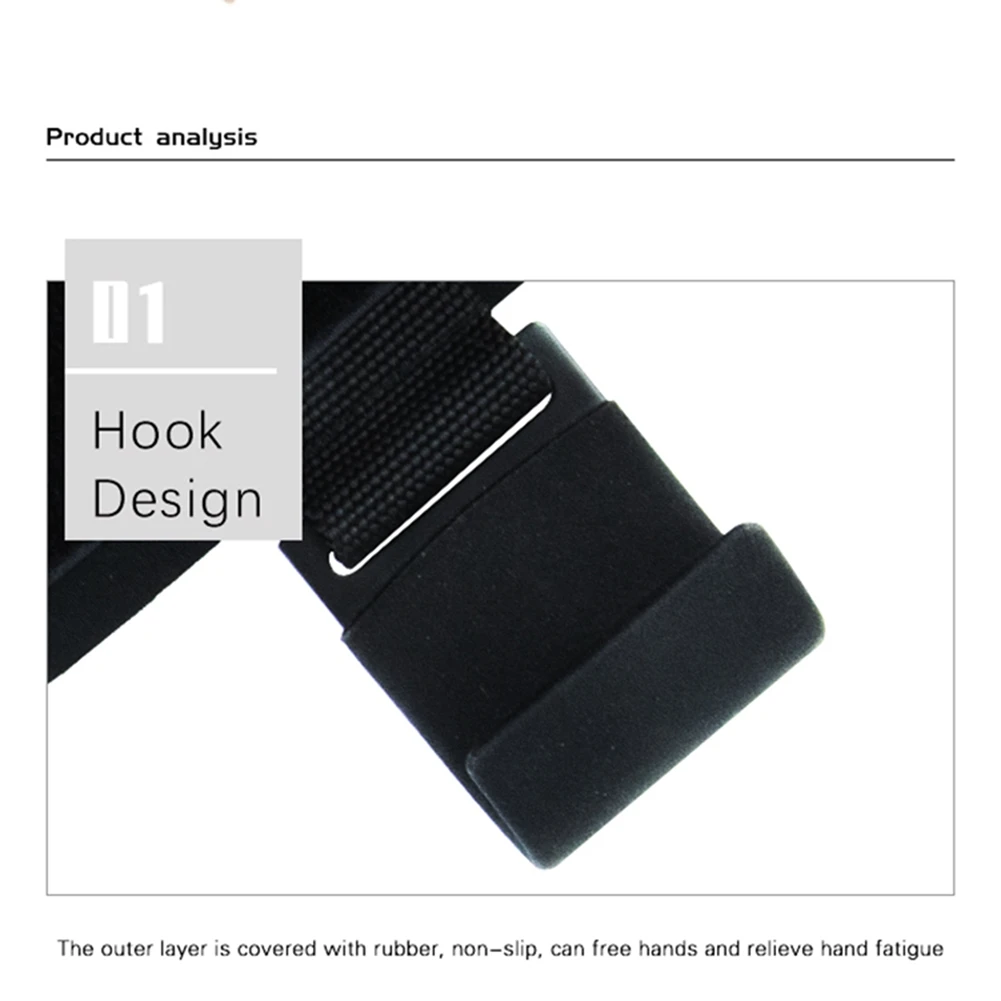 New Weight Lifting Hook Grips with Wrist Wraps Hand-Bar Wrist Strap Gym Fitness Hook Weight Strap