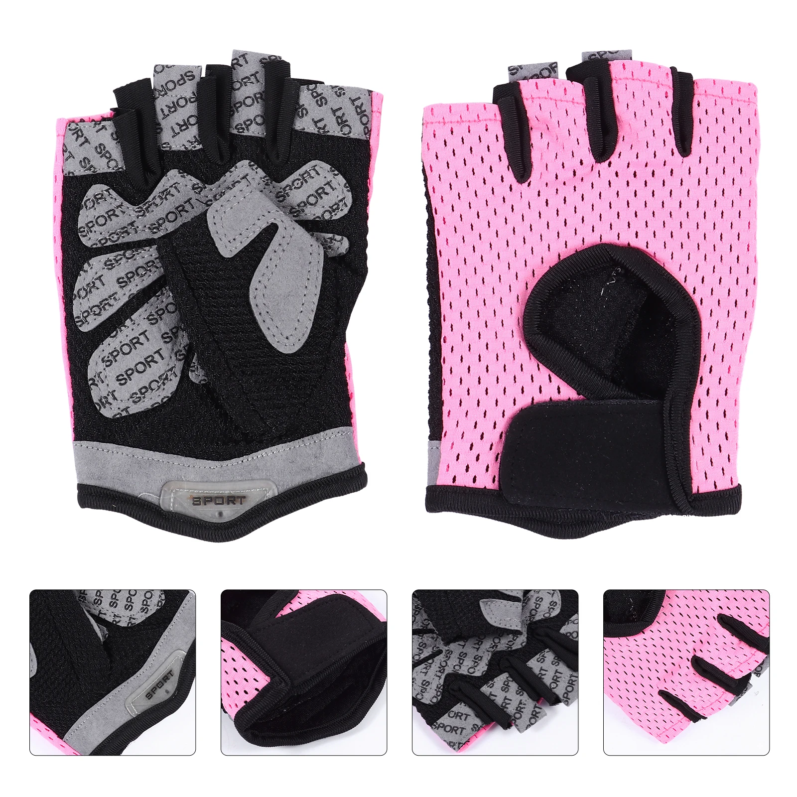 

1 Pair Half Finger Anti-Slip Gym Lifting Gloves Breathable Cycling Sports Gloves For Weightlifting Outdoor Exercise