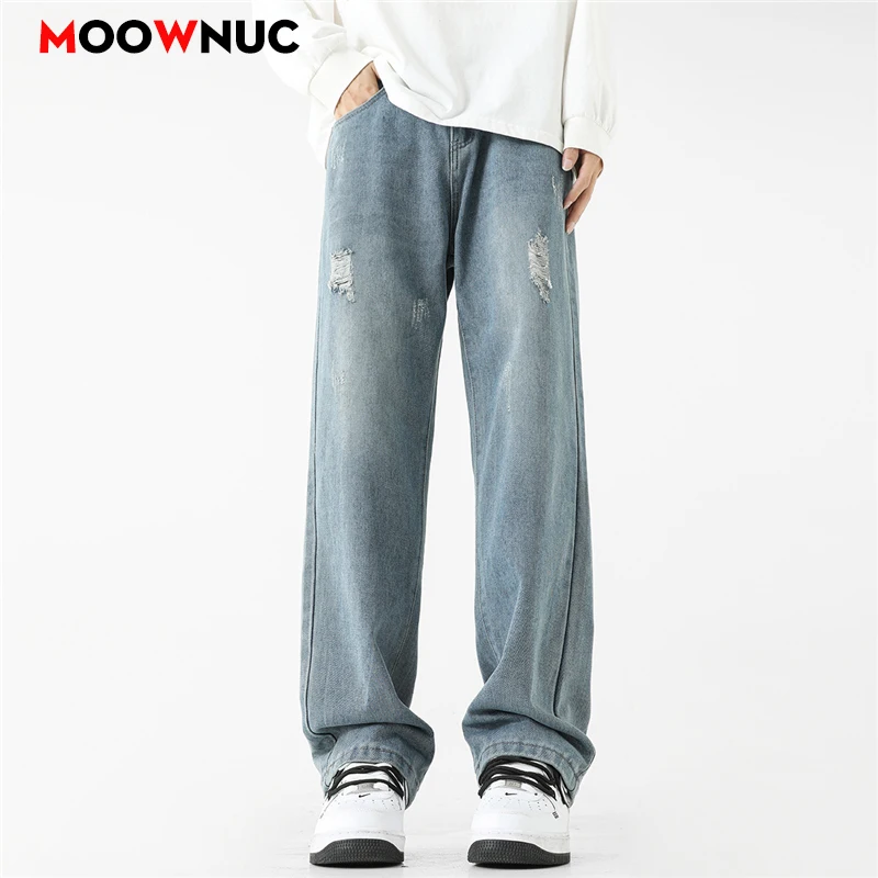 

Denim Trousers Men's Stretch Jeans Spring Streetwear Comfortable Autumn Casual Classic Fashion Male Pants Men Clothing