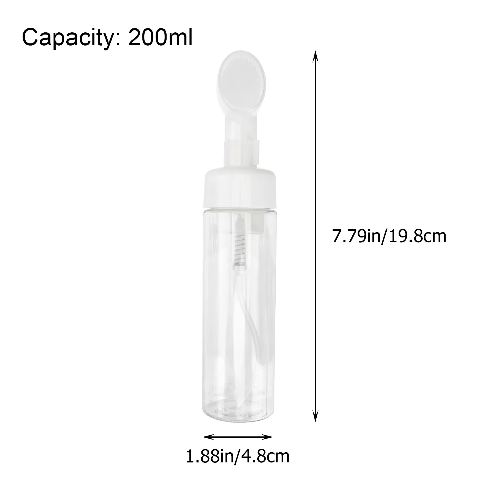 2pcs Foam Bottle Cleanser Brush Set Empty Sub Bottles For Travel Soap Shampoo Shower Gel Facial Wash Refillable Leakproof