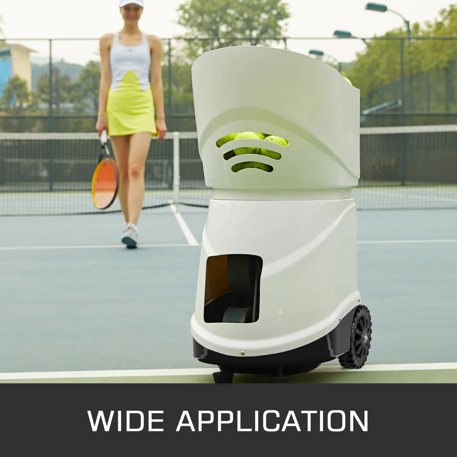 VEVOR Type TS-06/08 Tennis Launcher Automatic Ball Throwing Machine Wireless Bluetooth Support Portable Machine APP Control