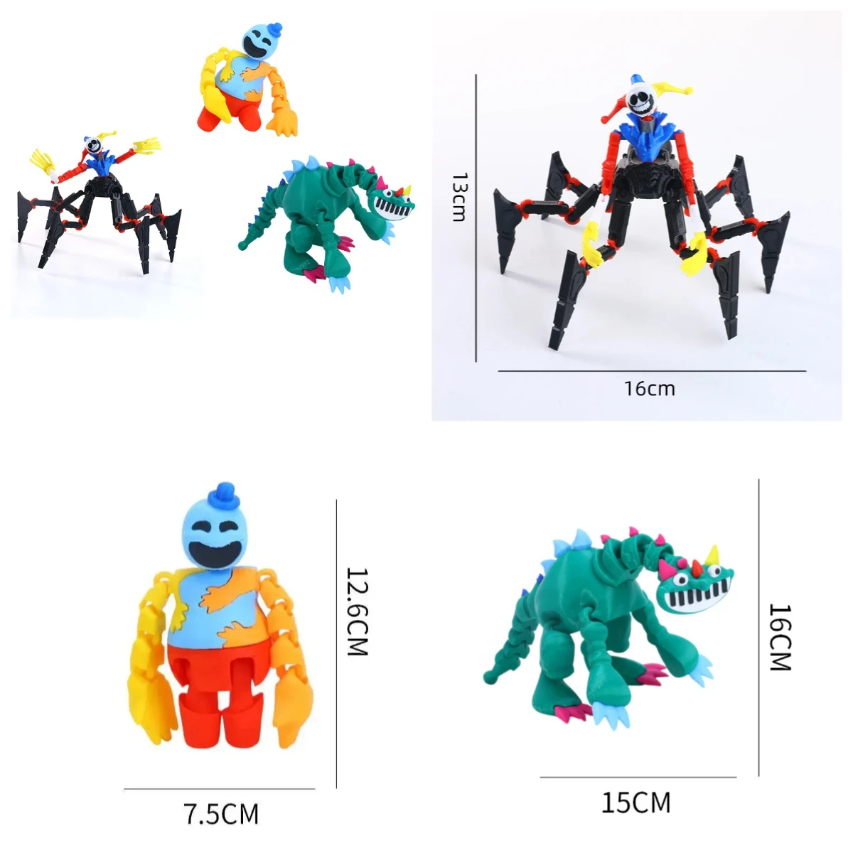 Poppy Playtime Flexible Joint 3D Print Monster Fidget Toys Movable Joint Horror Character Model Stress Relief Sensory Toy Gift