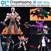 VIP-Dropshipping 9L 3D Printed Anime Jujutsu Kaisen Sukuna Lucky Dummy 13 Movable Shapeshift Action Figures Mannequin Toys