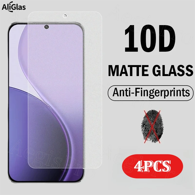 

4PCS Anti-Glare Matte Tempered Glass for OPPO Reno 15 Screen Protectors for OPPO Reno 15Pro Water-Resistant Explosion Proof Film