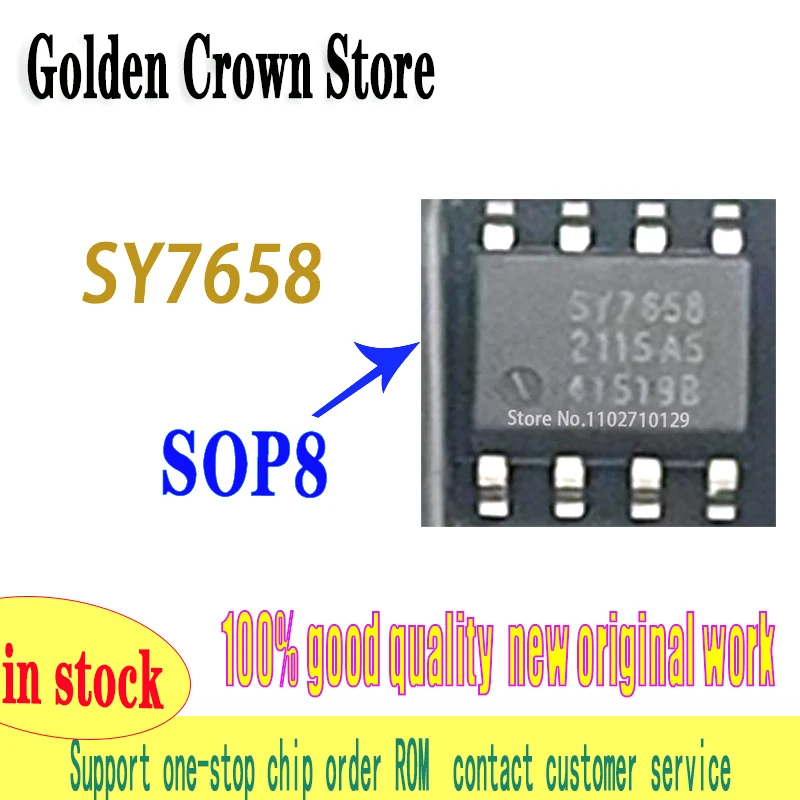 2 ~ 10 unids/lote nuevo original SY7658 SOP8 almacén auriculares bluetooth chip de gestión de batería spot play en Stock
