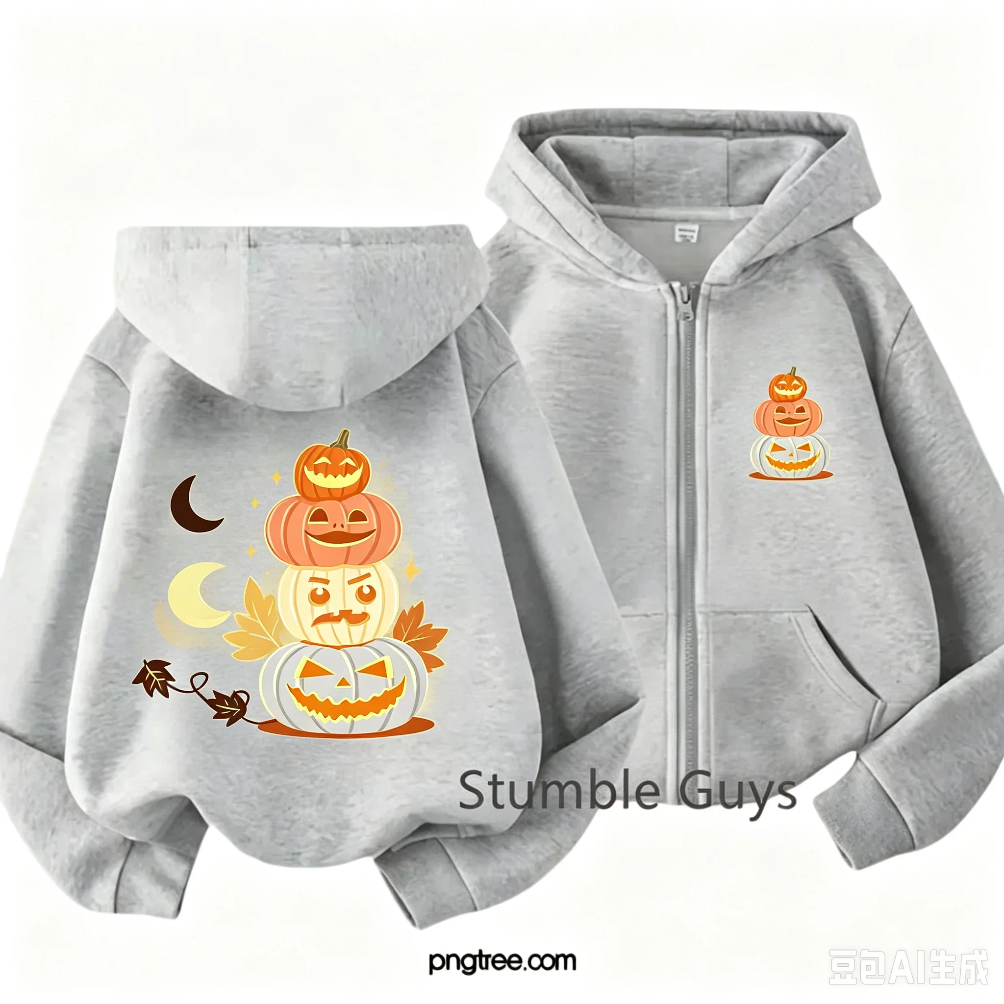 Children Halloween Zip Up Hoodie Funny Ghost Just Here For The Boos Double Sided Print Boys Girls Casual Long Sleeve Hooded