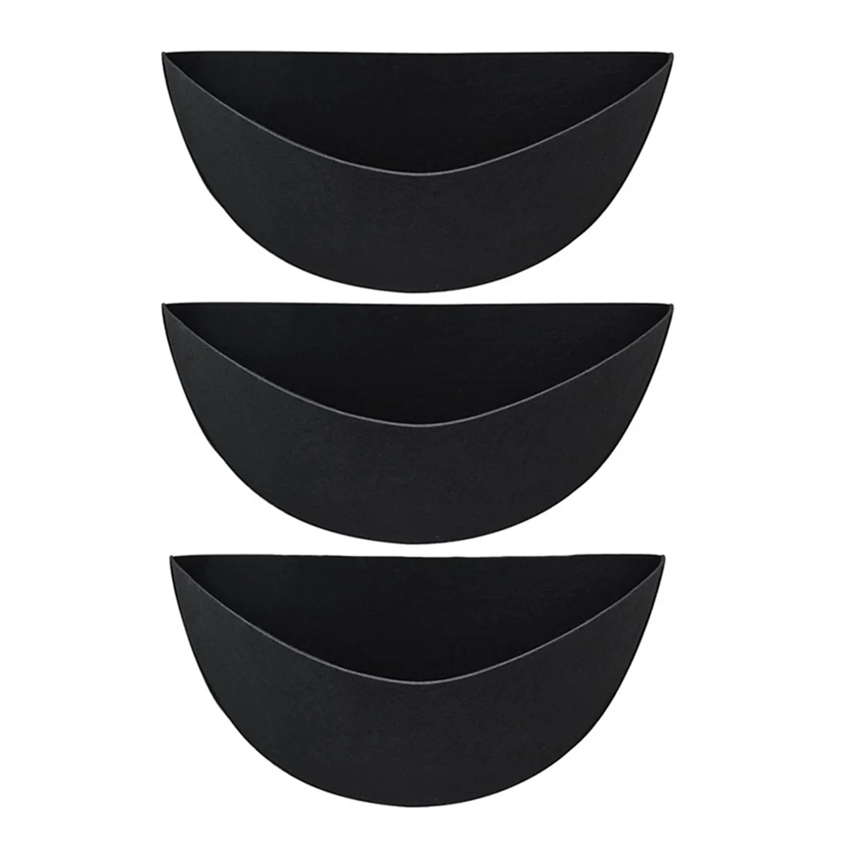 

B08B-3PCS 14 Inch Half Round Planter Liners Fabric Plant Liners Half Circle Flower Basket Liners Replacement Felt Liner