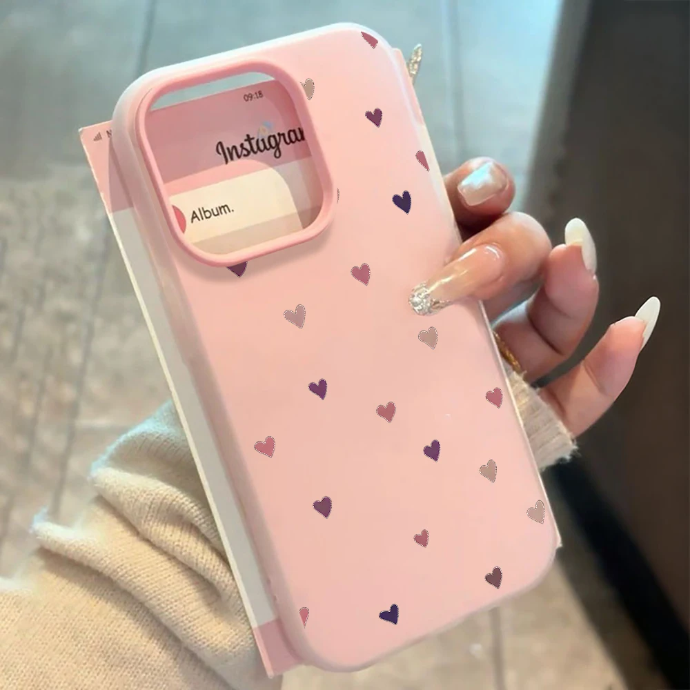 Für Samsung Galaxy S21 S26 S25 S24 S23 S22 Ultra Plus FE Hülle Einfache Niedliche Herz-Abdeckung Für A37 A36 A54 A55 A56 Drop Funda – Detail 1