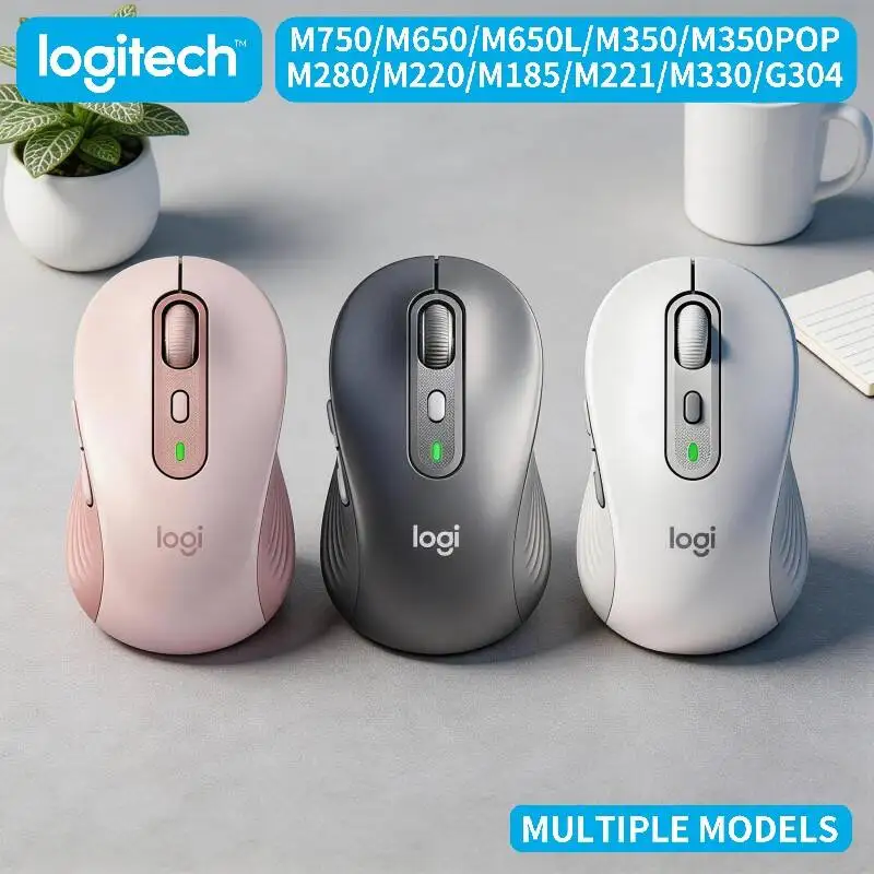 

Logitech Wireless Mouse Light M750 M650 M650L M350 M350POP M280 M220 M185 M221 M330 Silent Compact for Laptop Home Office