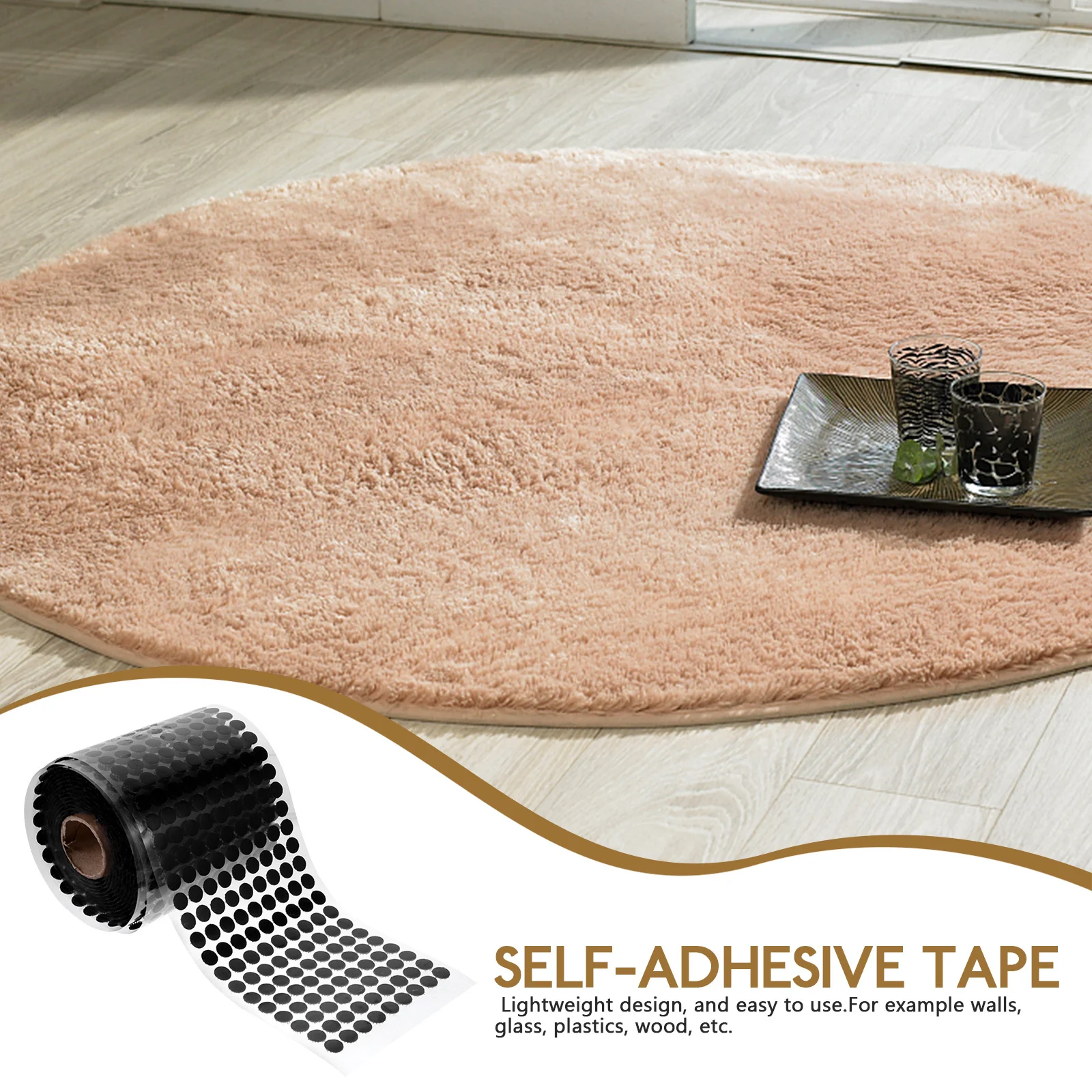 1000 قطعة منصات لاصقة مع شريط لاصق مزدوج الجوانب للجدار الزجاج الخشب ختم تثبيت تركيب السجاد القابل لإعادة الاستخدام #5
