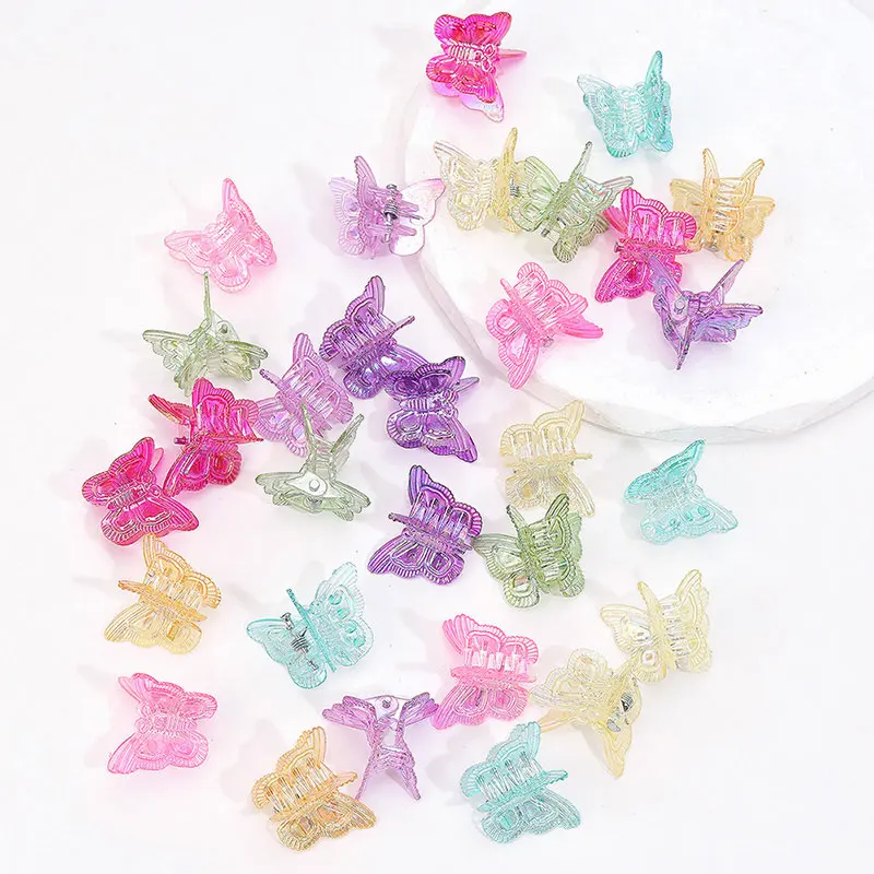 30pcs Mini Hair Claw Clips Kawaii Butterfly Hair Clamp Women Sweet Crab Hairpins Barrettes Girls Headwear Hair Styling Tools