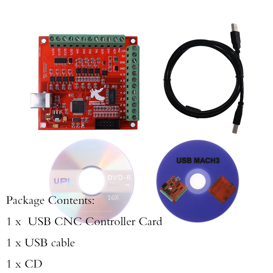 CNC Machining Kit cnc control card USB interface mach3 100K 4axis motion control card+4axis MPG for woodworking engraving machin