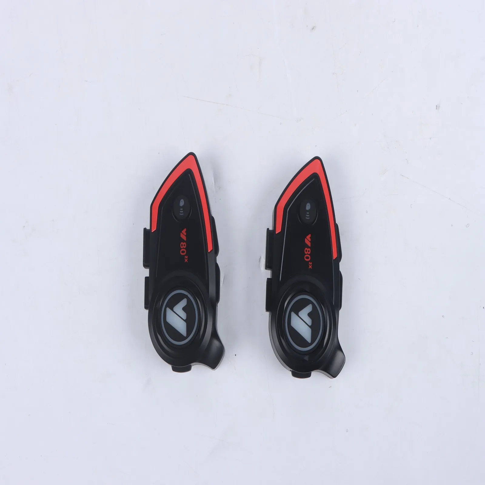 Y80-2x ميكروفون صلب اتصال داخلي مزدوج لسماعات خوذة الدراجات النارية العالمية BT5.0 800M المدى #5